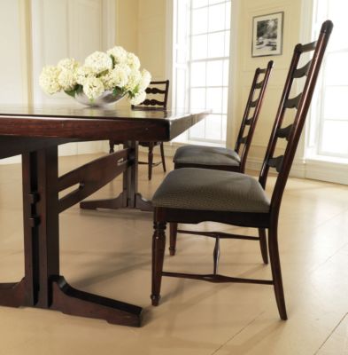 4670-Trestle Table  : Attic Heirlooms Fireside Cherry  Trestle Dining Table